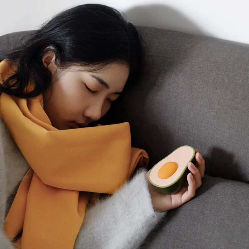 

Winter Sale Avocado Pocket Heater Hand Warmer 4000mAh Electric Rechargeable Phone Power Bank Charger kawaii Hand Warmer gift