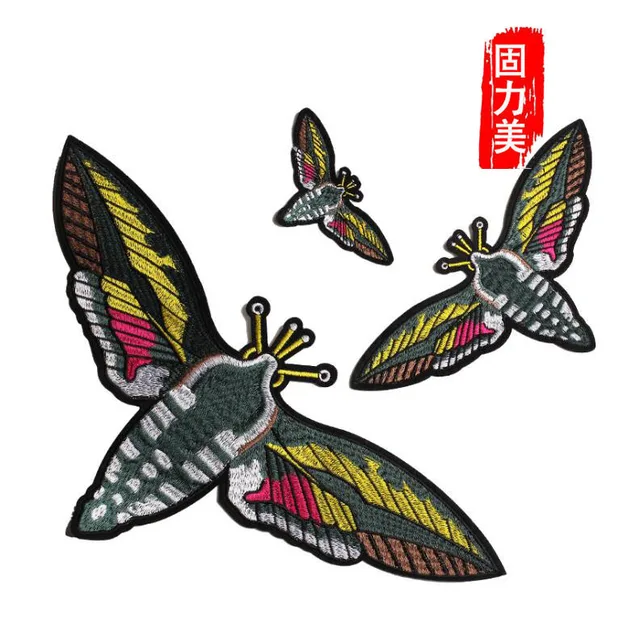 3pc New Insect Bee Cartoon Big Embroidered Moth Patch Embroidery Moths Applique Big Patches For Clothing Bag Parches Diy Patches Aliexpress
