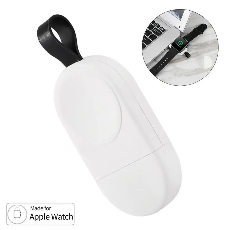 Portable Smart Chip Wireless Charger Watch(Magnetic) USB Compact ABS PC Charging Adapter Pad For IWatch 1 2 3 4