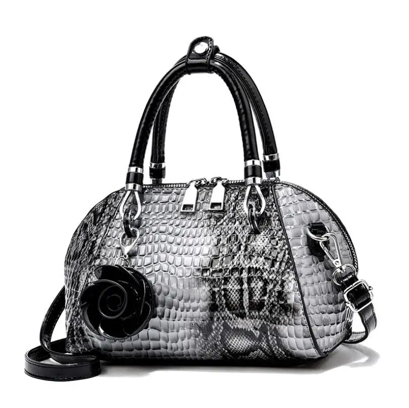 Women's Shell Small Square Bag fashion crocodile pattern handbag luxury brand designer shoulder bag commuting crossbody