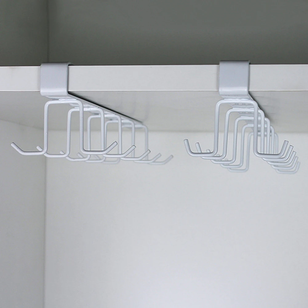 Household Double Row Bathroom Towel Holder Office Multi Use Hanger Hook Storage Closet Organizer Kitchen No Trace Drill-free