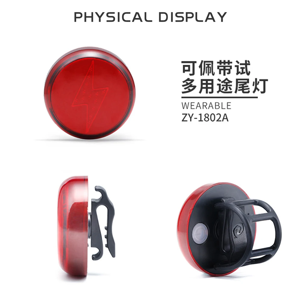 Flash Deal Cycling Light Multi-function Warning Safety Light For Bicycle Running USB Rechargeable Bike Rear Light Bicycle Light Lantern 5