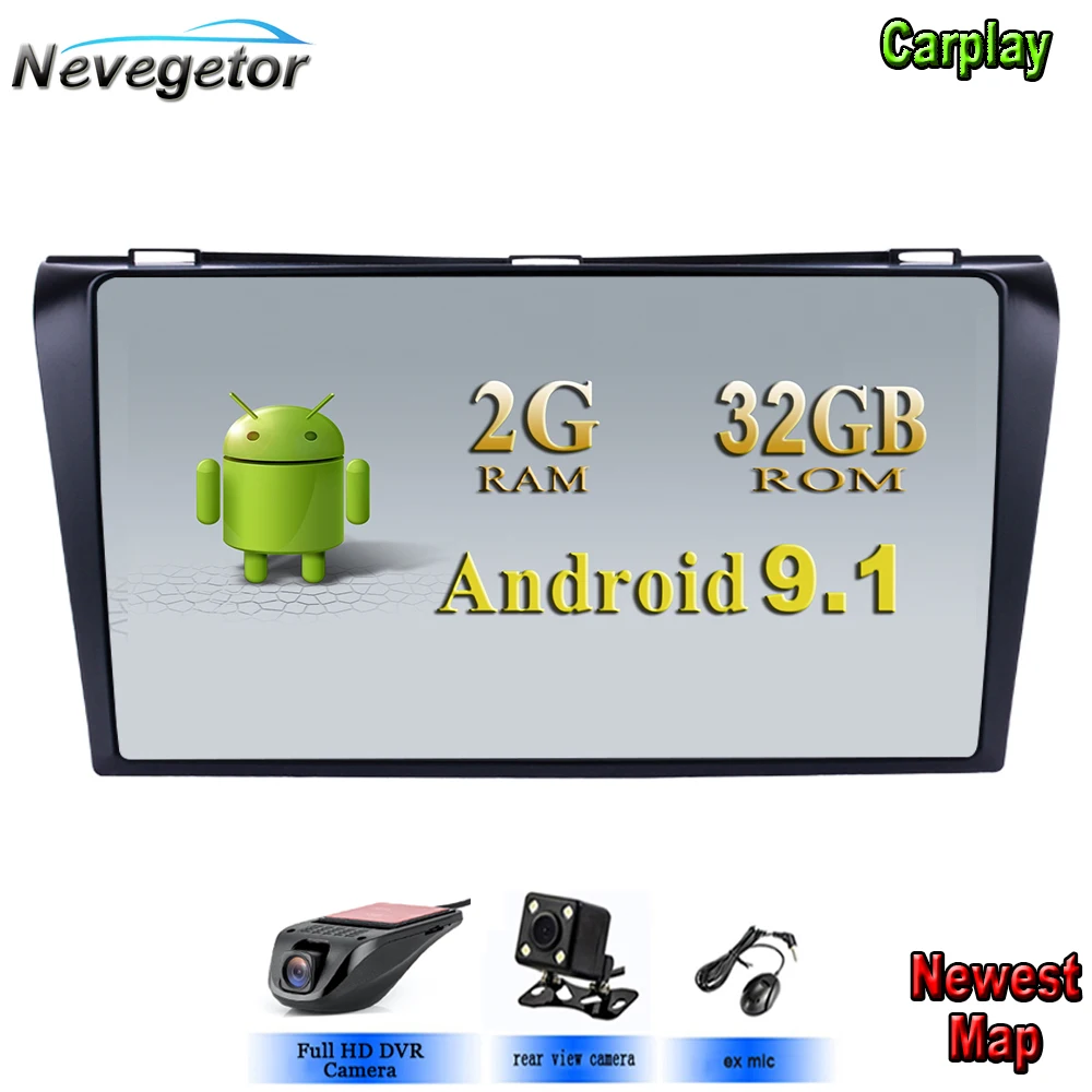 9 ''Автомобильный мультимедийный плеер Android 1 для Mazda 3 2004 2013 Wifi GPS навигация Bluetooth