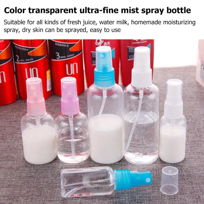 30/50/100ml Refillable Spray Bottle Clear Perfume Shampoo Lotion Bottles Travel Cosmetic Liquid Press Pump Spray Bottles