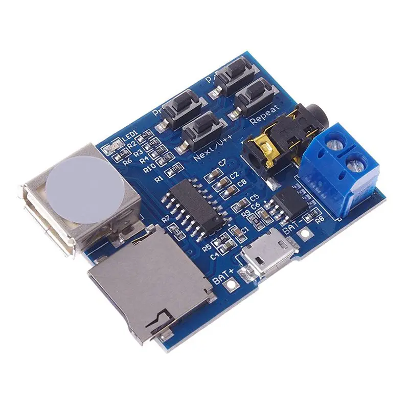 

Mp3 Lossless Decoders Decoding Power Amplifier Mp3 Player Audio Module Mp3 Decoder Board Support TF Card USB Retail