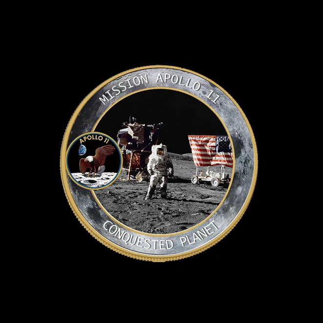 Apollo 11 50-летие золотые коллекционные монеты наградная монета медаль США коллектор дропшиппинг No3