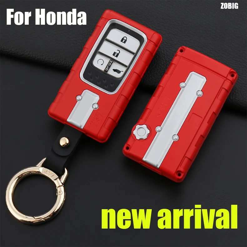

ZOBIG new arrival TPU Car Key Soft Plating Protection Shell Case Cover for Honda Civic Accord CR-V Smart Key Keyless Remote FOB