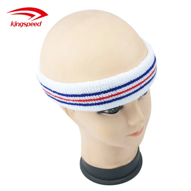 Повязка на голову с логотипом бренда, вышитая хлопковая трикотажная повязка на голову, впитывающая пот, для баскетбола, футбола, спорта