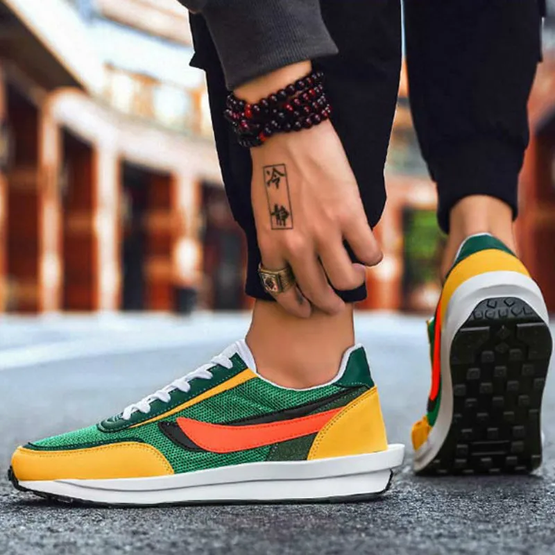 

2020 Men Summer Breathable Mesh Skate Shoes Casual Shoes Male Fashions Sneakers Gym Outdoor Walking Fashion Low Top Sneakers