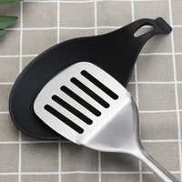 New Silicone Heat Resistant Spoon Shelf Rest Utensil Spatula Holder Gadget Kitchen Storage Tool Scoop Bracket Stand 2