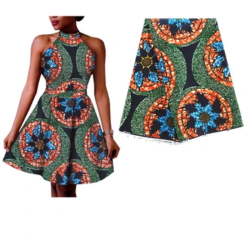 

6Yards Colourful Print African Real Wax Fabric For Wedding Dress 2020 Ankara Nigerian Veritable Wax Print Fabric 100% Cotton