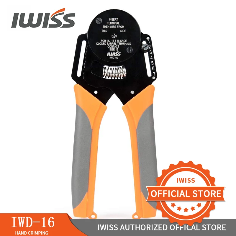 IWISS IWD-16 Mini Crimper Piller 18/16/14 AWG Hand Tool For Deutsch Connector Deutsch DTDTMDTP terminal W2 Pliers