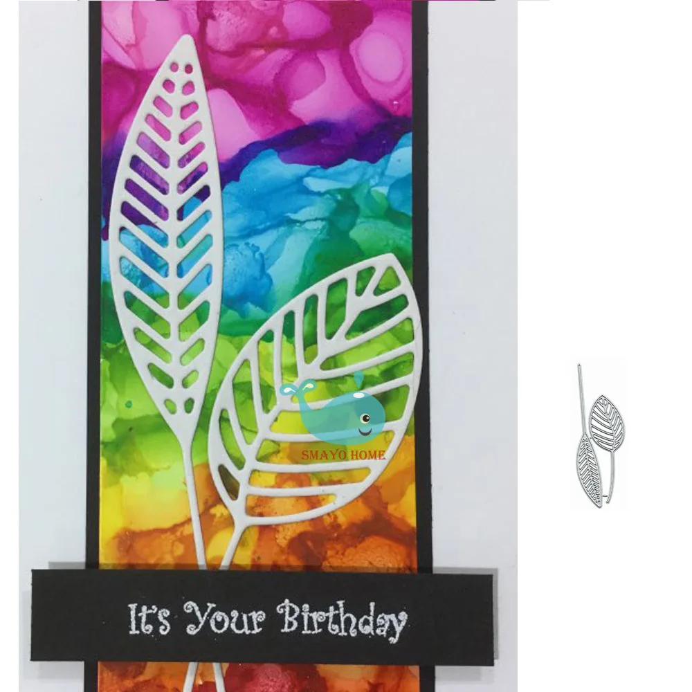 

Two leaves Cutting Dies Craft Metal cut die Cute Scrapbooking Paper Card Craft Embossing 2019