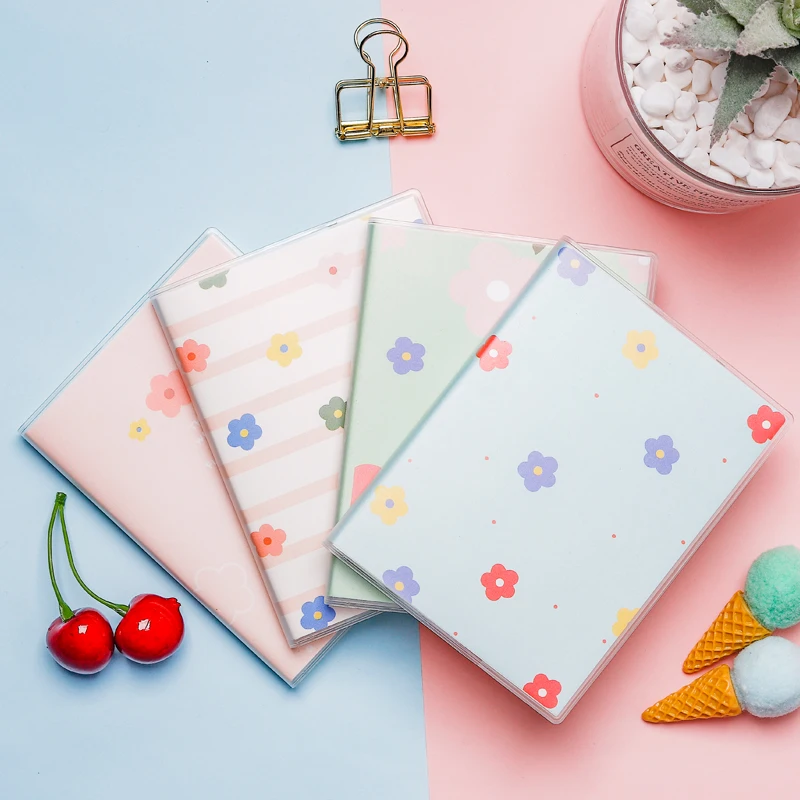 

Creativity Waterproof Plastic Cover Notebook Blank Inner Page Hand Book Ledger Female Student Note Diary School Stationery Gifts