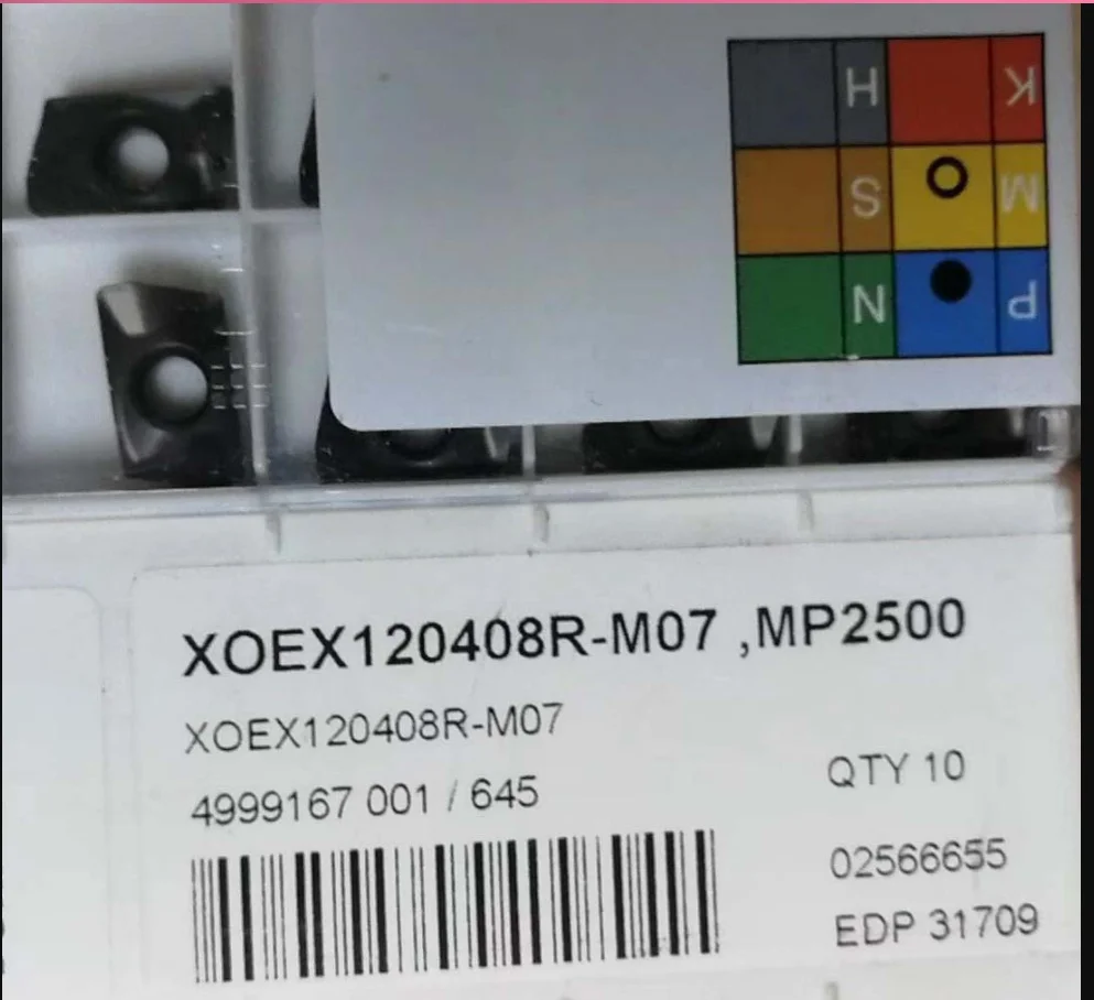 10 шт. вставки карбида XOEX120408R-M07 MP2500
