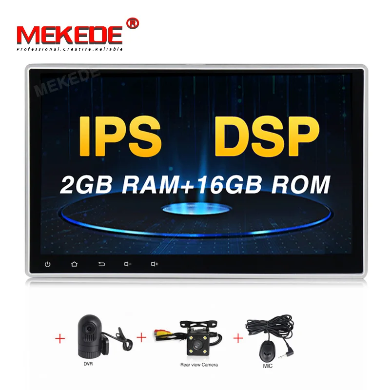 Mekede Android 9,0 4G DSP 10,1 дюймов Автомобильный gps dvd-плеер для nissan Универсальный с BT wifi Радио Стерео 2din автомобильный радио мультимедиа - Цвет: 16G DVD camera DVR