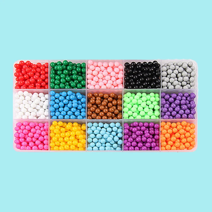 36 colors 5mm Set 12000pcs Refill Beads Puzzle Crystal DIY Water Spray Beads Set Ball Games 3D Handmade Magic Toys For Children 17