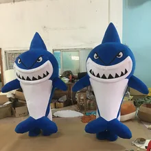 Акула, надувной костюм, Акула-талисман, надувной костюм, костюмы на Хэллоуин для 2 м в высоту, подходит для взрослых от 1,6 м до 1,85 м