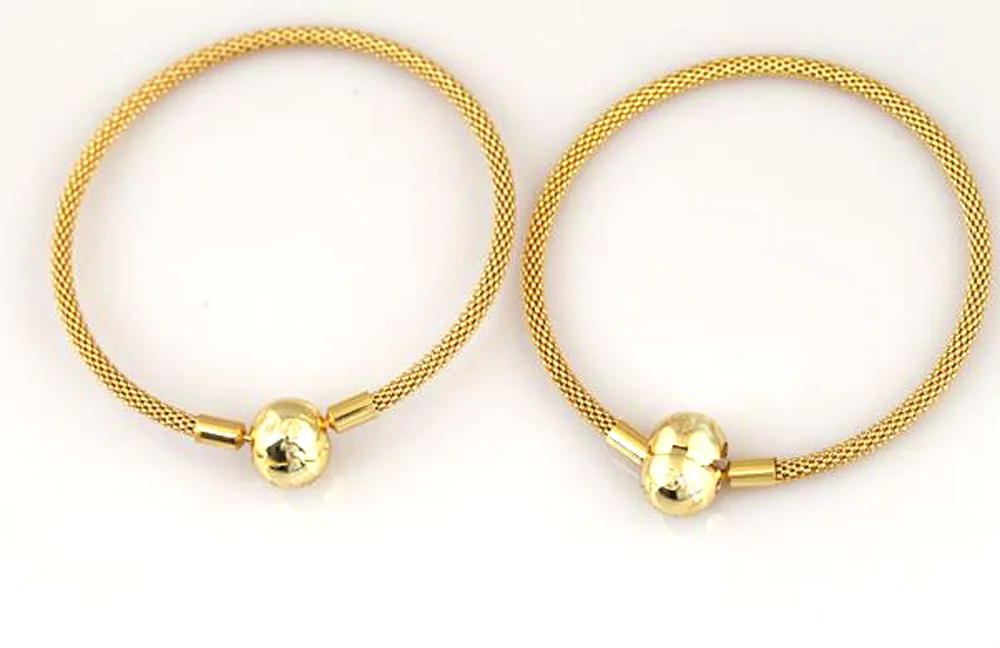 925 пробы, серебряный браслет, Золотая цветная змеиная цепь, базовая шаровая застежка, сетчатый Браслет, Браслет, подходит для женщин, бусина, шарм, сделай сам, хорошее ювелирное изделие