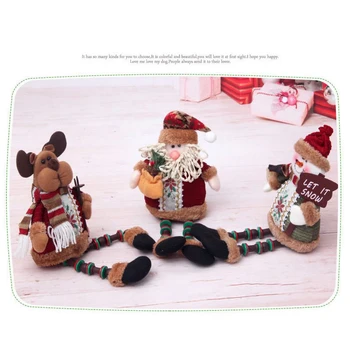 

Christmas Sitting Ornament Santa Snowman Elk Small And Exquisite Simple Dress Christmas Must-have Decoration Doll