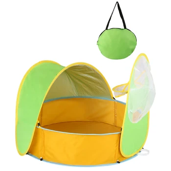 

Portable Popup Shade Pool Play Tent Baby Beach Tent Pool UV Protection Sun Shelter Shade Pool for Children baby girl with Bag