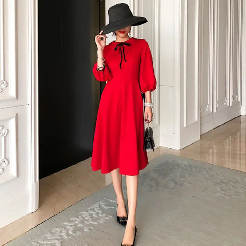 red dress korean style