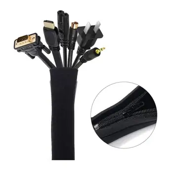 

Wire management set clean and tidy computer line finishing storage set with zipper cable classification cover