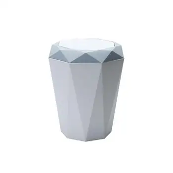 

Creative Desktop Trash Bin Mini Flapping Cover Trash Can Household Waste Container Plastic Garbage Can Rubbish Bin