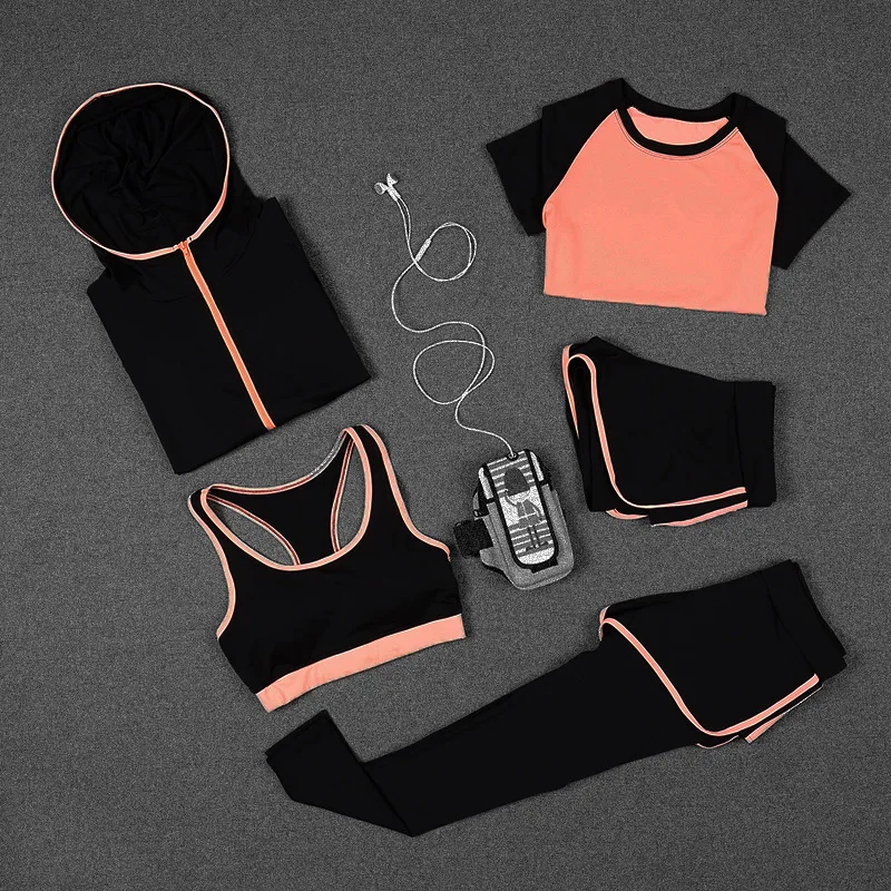 

2020 Seamless running Set Sport Wear Women Gym Workout Fitness Clothing Female Sport Suit High Waist Legging Bra Sweater Suit