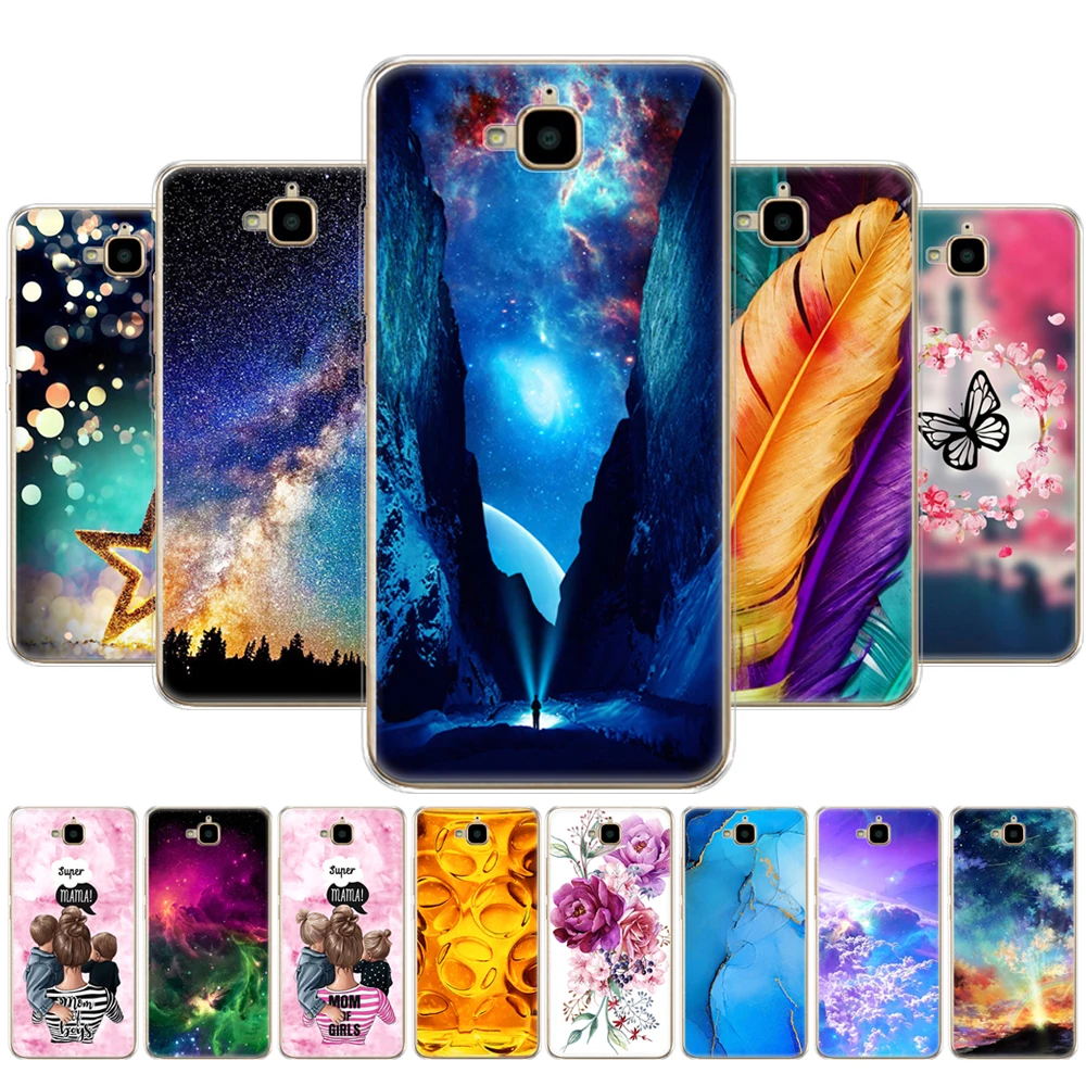For Honor 4C Pro Case Cover For  Y6 Pro 2015 Case Soft Silicon Back TIT-L01 TIT-TL00 Phone Starry sky