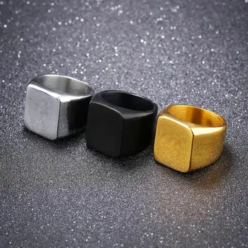 

Bulk items wholesale ring lots 10 pcs Stainless steel rings for men luxury fashion black gold Titanium Steel ring retro Glossy