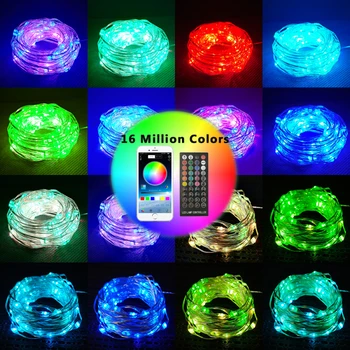 

LED String Lights For Christmas Tree Decoration Smart Light App Remote Control With Controller Smart Remote Control