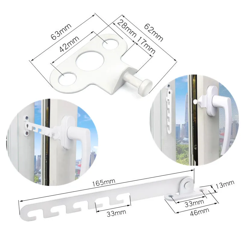 Window Lock Window Stopper Door Lock Window Limiter Latch Position Stopper 165mm Casement Wind Brace