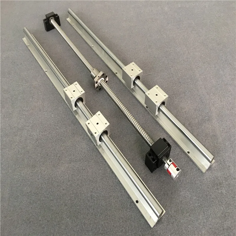 US $329.65 3 Ballscrew SFU160540090015003BKBF12 3set BKBF12 6pcs SBR16 Linear Guide Rails 3 Couplers For CNC Kit