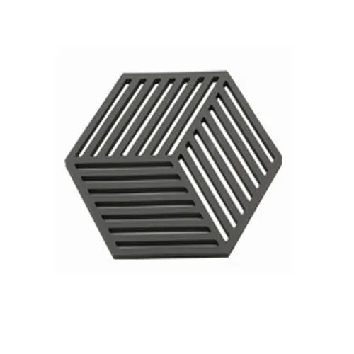 Twill Gray Визуальный контакт 2 стиля силиконовая кухонная принадлежность подстаканники мат Coaster шестигранные коврики коврик Тепловая подложка с защитным покрытием Настольный горшок держатель Декор - Цвет: Twill Gray