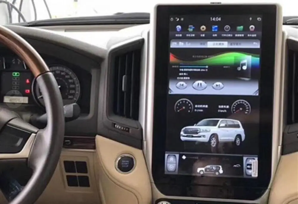 Автомобильный DVD-плеер в стиле Tesla 2DIN Android 9 0 GPS-навигация радио для TOYOTA LAND CRUISER LC200