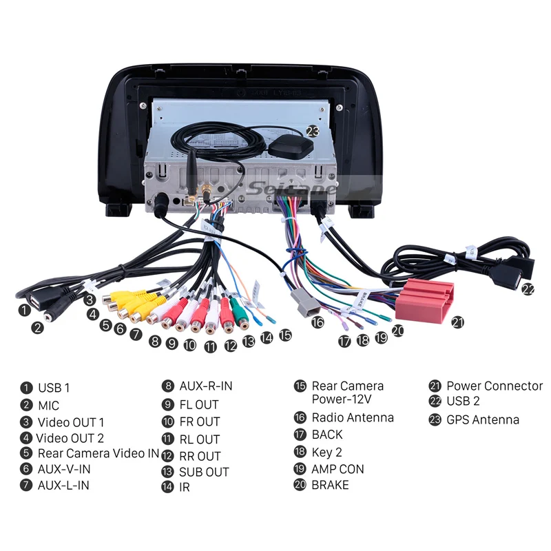 Clearance Seicane 1DIN Android 9.0 Car Radio For 2012 2013 2014 2015 Mazda CX-5 9 Inch Bluetooth 4G GPS Navigation Multimedia Player 3