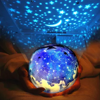 

Star Projector Moon Lamp Starry Night Light LED Star Light Lampara Luna USB Bedroom Party Universe Night Lights for Children