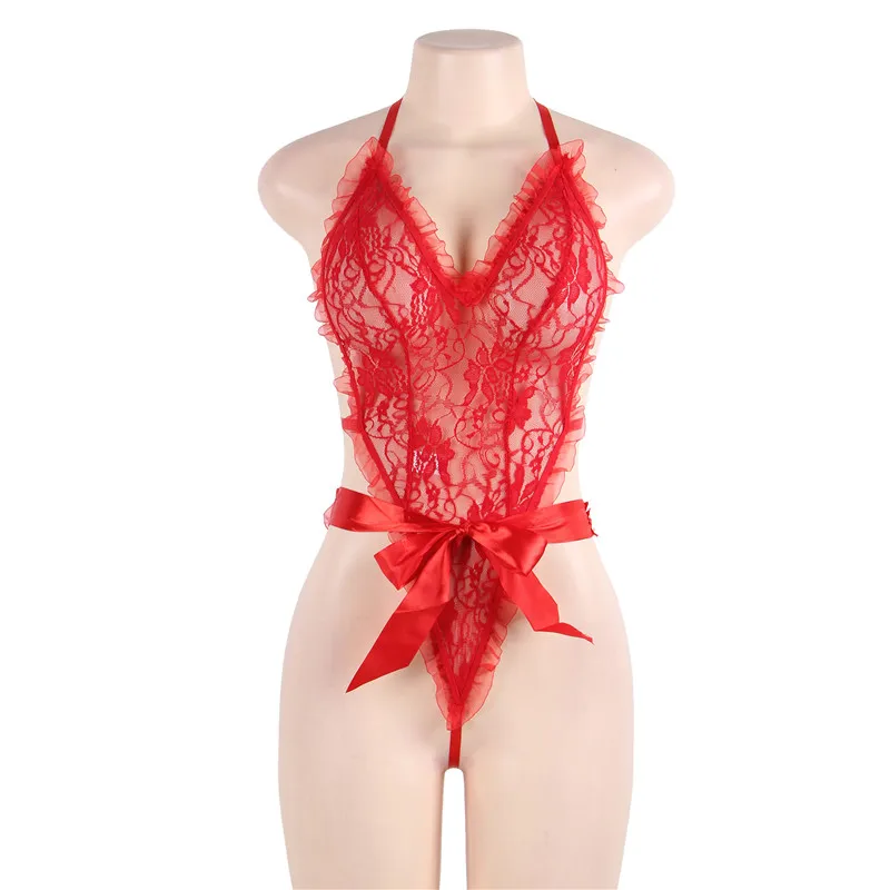 Comeondear RA80050 размера плюс боди Кружевное с запястьями Lenceria Erotica Mujer Sexi нижнее белье