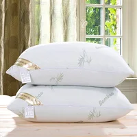 1Pc 60x40cm Bamboo Fiber Pillow Health Care Comfortable Bed Pillows for Sleep Support Neck Fatigue Relief 0.7kg Elastic Pillow 1