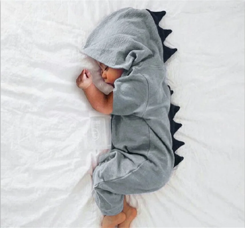 Baby clothes Hooded Dinosaur Jumpsuit Baby clothes Newborn Infant Boy Girl onesie Romper Jumpsuit Outfits Bodysuits