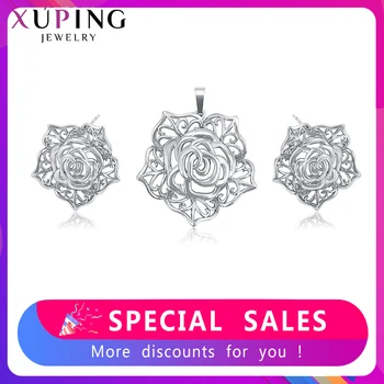 

Xuping Fashion Temperament Rhodium Plated Set for Girls Women Colorful Charms Styles Jewelry Nice Birthday Gift 65346