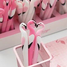 

12Pcs/Bulk Novelty Elegant Funny Flamingo Gel Pens Cute School Pen Kawaii Thing Roller Ball Point Women Girl Stationery 0.5mm