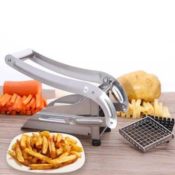 

2 Blades Fruit Vegetable Tools French Fry Potato Chopper Dicer Cucumber Chipper Cutter Slicer Slicer with Home Kitchen Gadgets