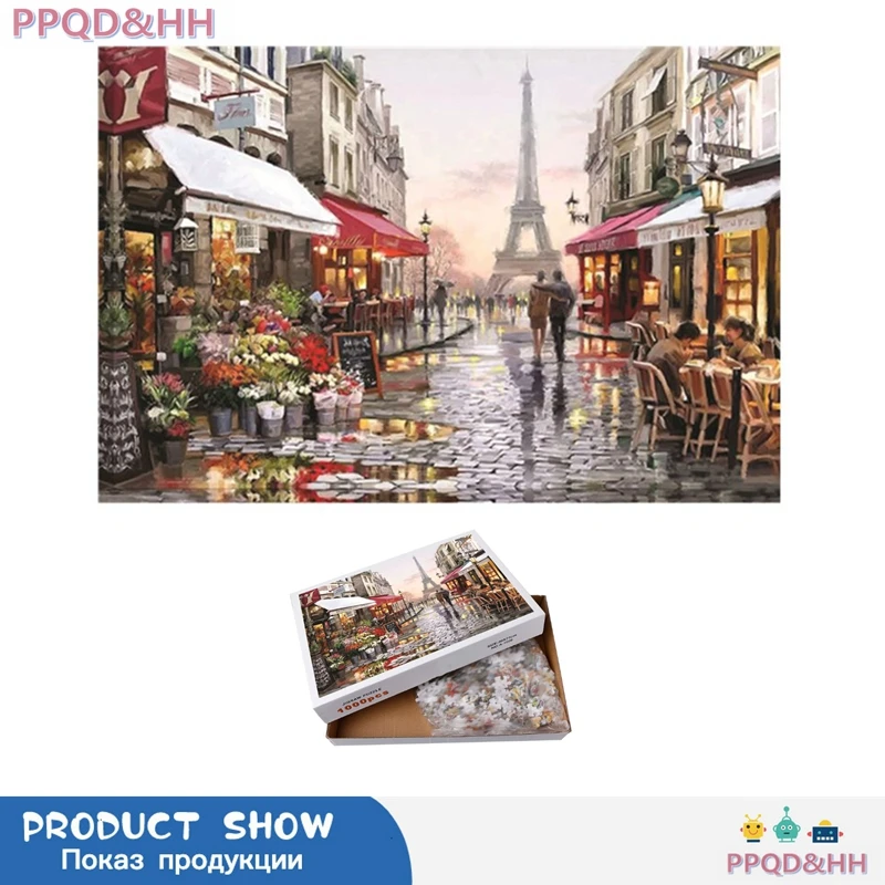 Jigsaw Puzzles 1000 Pieces for Adults Kids Large Puzzle Game Toys Gift Fun Relaxing and Challenging，Oil Painting Paris | Игрушки и