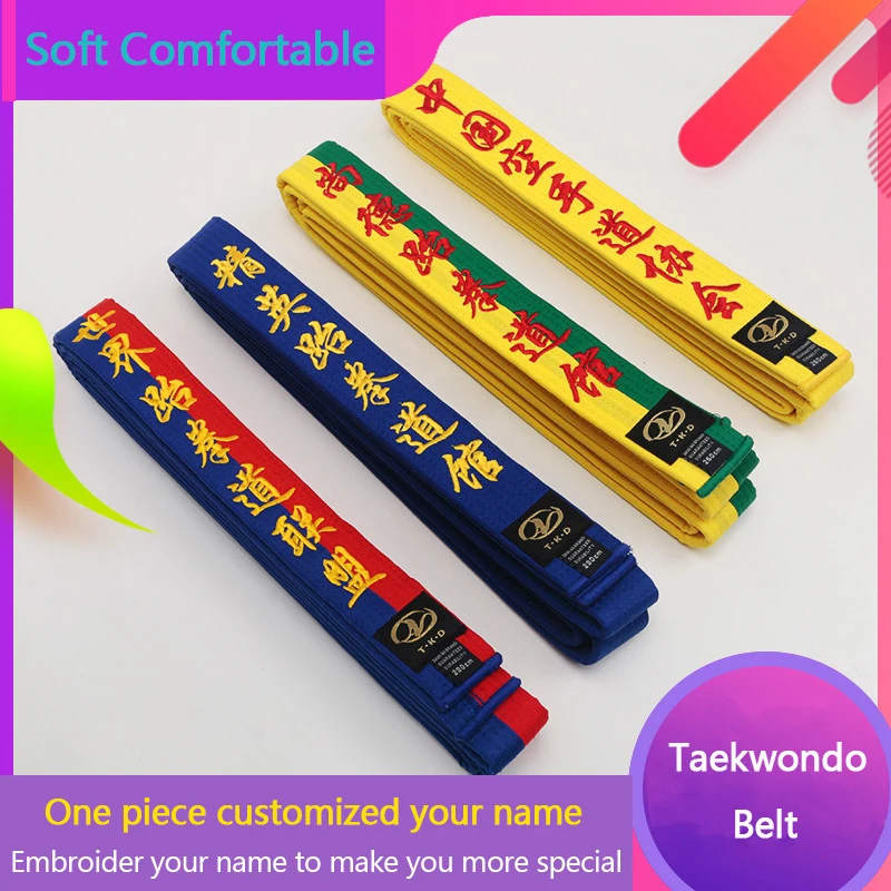 Taekwondo Belt Karate Martial Arts Belts 8 Color Solid Belts All Sizes