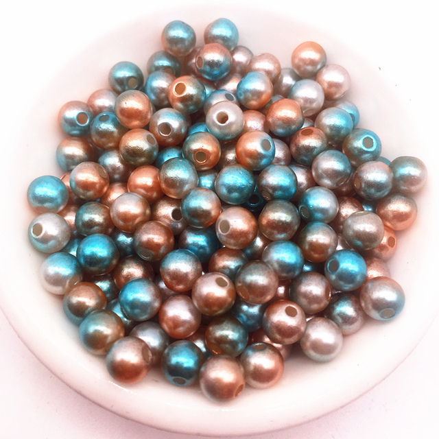 Dia 4/6/8/10mm 30-200pcs Acrylic Round Pearl beads Loose Pearl Beads for Necklace Bracelet DIY Jewelry Making