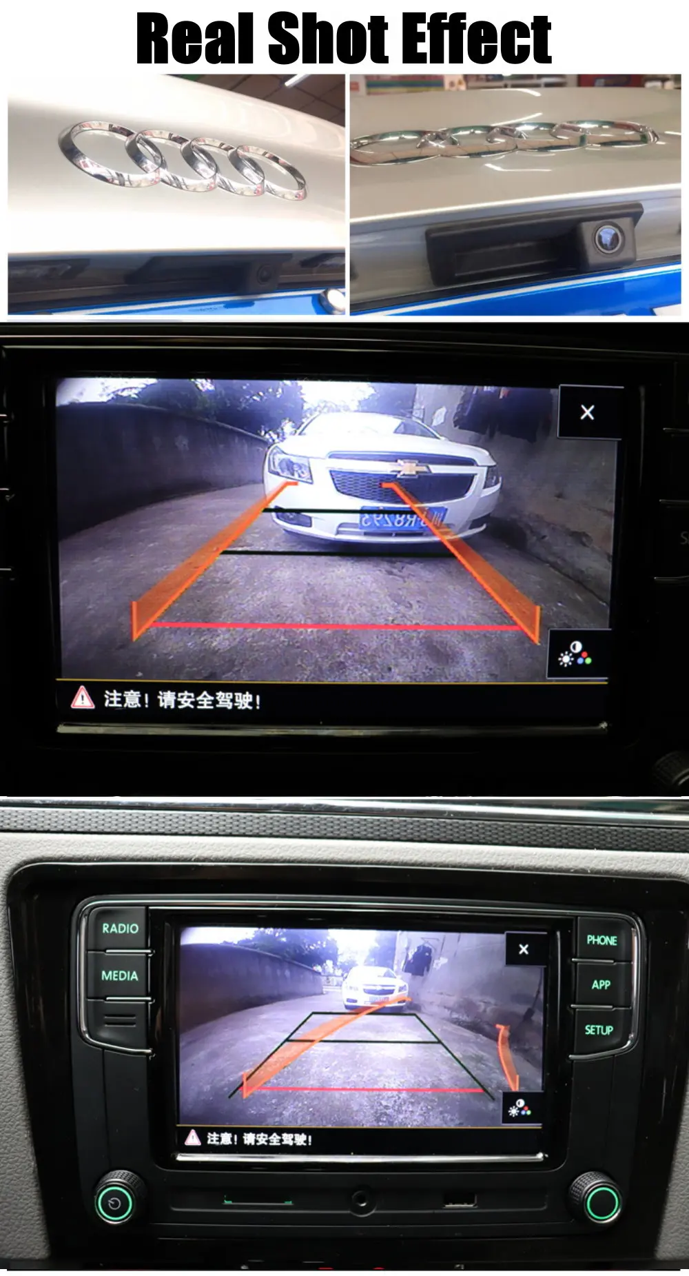 Автомобильный экран, Обновленная камера заднего вида, динамическая траектория, ручка багажника, авто камера для Skoda Octavia
