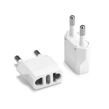 

20pcs EU KR Plug Adapter American To Europe Korea Travel Power Socket Outlet 6A Connector Converter AC Electrical Socket Outlet