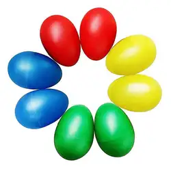 8 шт игривые пластиковые Ударные музыкальное яйцо Маракас яичные Шейкеры Детские игрушки-4 различных цвета